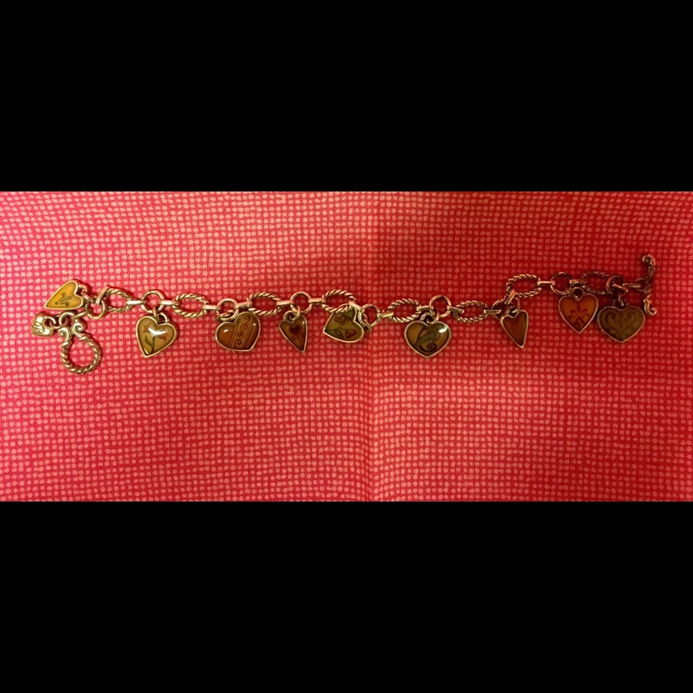 Brighton SILVER Inspirational Hearts Bracelet